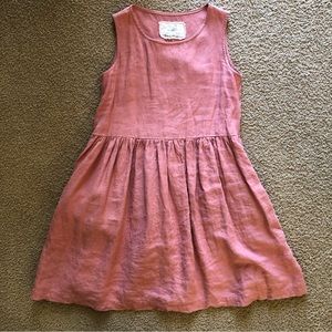 Smock dress in salmon pink